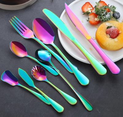 China NEWTO Stainless Steel Colorful Flatware/Kitchen Cutlery /Knife Fork Spoon for sale