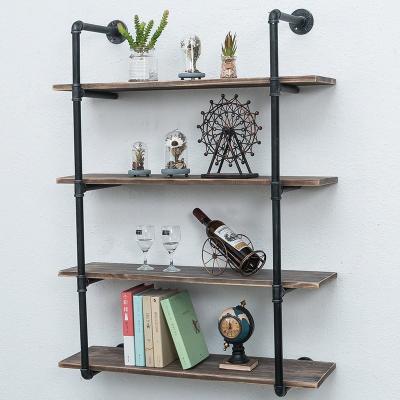 China DIY Industrial Open Shelf Home Improvement Kitchen Shelves And Tool Utility Shelves With Iron Pipe Fittings for sale