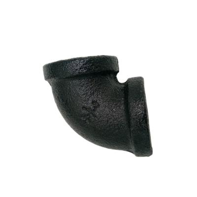 China Industrial Black Cast Iron Foundry Porcelain Malleable Iron Pipe Fitting Elbow For 20 Inch Towel Bar for sale