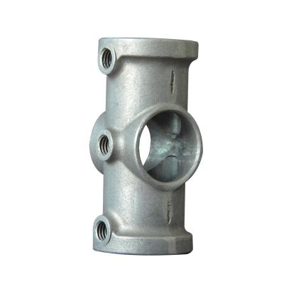 China Safety railings; line-by-line scrolling; Railing Long Tee 1 Inch With Screw Flange Pipe Fittings 2 Aluminum Head Socket Cross OEM for sale