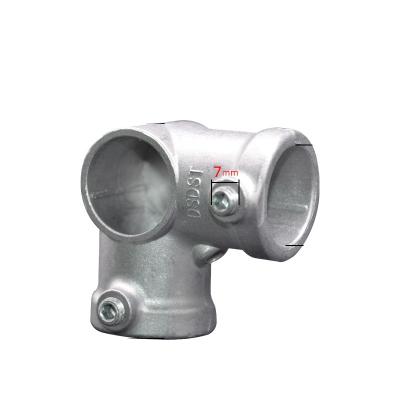 China Safety railings; line-by-line scrolling; Fencing 26.9mm Aluminum 3 Way 90 Degree Elbow Wrench Flange Fittings for sale