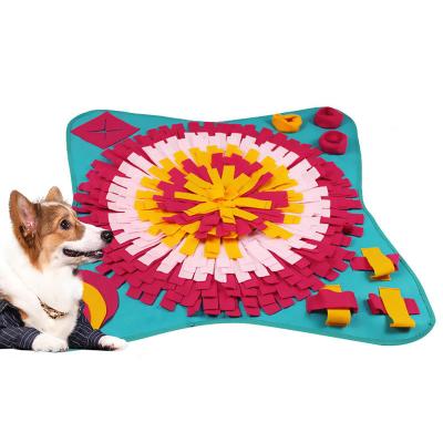 China Durable Explosive Washable Pet Puzzle Decompression Felt Pad Training Feeding Flowers Felt Pad Cat And Dog Universal for sale