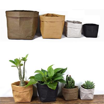 China High Quality Eco-friendly Environmental Protection Kraft Paper Bag Factory Washable Potted Bag for sale