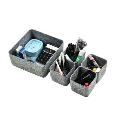 China Simple Felt Viable Built-in Storage Box Drawer Matching Storage Box Office Desktop Storage Box for sale