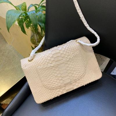 China Shoulder Bag Designer Luxury Bags Genuine Python Snakeskin Cross - Body Bag Ladies Messenger Bag For Women for sale