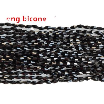 China Jewelry Making 3*6mm Long Bicone Glass Beads Crystal Bicone Beads for sale