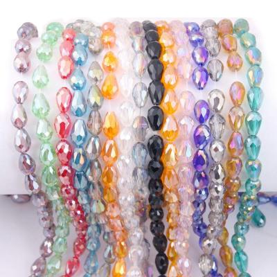 China Jewerly DIY Teardrop Crystal Beads Glass Beads Kits AB Color Faceted Beads for sale