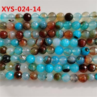 China DIY Jewelry Making 8mm Faceted Round Gemstone Agate Beads For Jewelry Making for sale