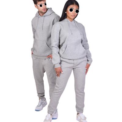 China Custom Made Tracksuit High Quality Breathable Private Label Two Pieces Suits Solid Logo Plain Color Unisex Sweatsuit for sale