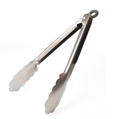 China Viable Hot Sale Stainless Steel Food Tongs Grill Meat Tongs Kichen Ware Foods Tongs With Soft Handle For Sale for sale