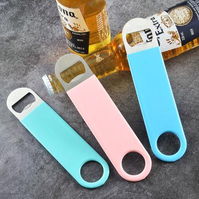 China Fashional stainless steel viable good quality bottle opener for beer bottle with soft PVC handle for sale for sale