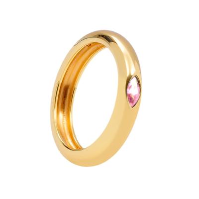 China 2021Fashion FASHIONABLE European and American inlaid female ri enamel temperament cold wind zircon multicolor gold-plated shiny copper ring for sale