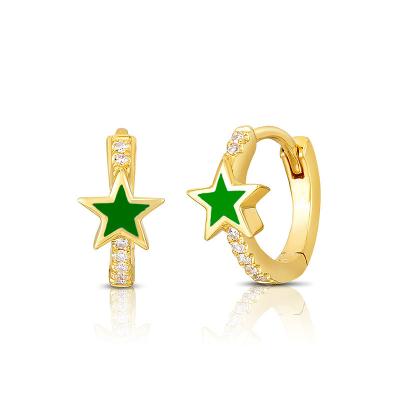 China 2021Trendy fashion simple love explosion heart-shaped geometric earrings Trendy style star earrings women for sale