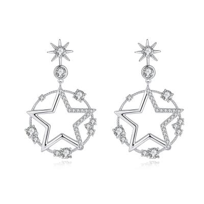 China FASHIONABLE Wholesale Star Shape Earrings Jewelry Custom Dangle Earrings Long Ear Tunnel for sale