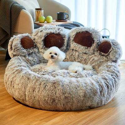 China Wholesale Luxury Cat Beds Removable Cover Dog Supplies and Washable Pet Sofa Mattress Soft Warm Winter Plush Dog Pet Bed for sale