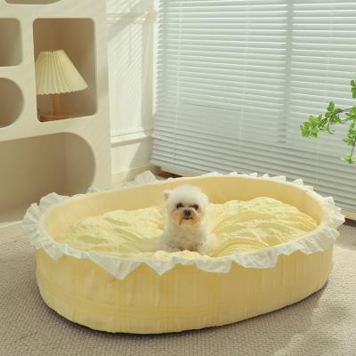 China Wholesale High Quality Breathable Memory Sponge Orthopedic Dog Surrounding Beds With Dismountable Protection Large Sofa Beds Washable Luxury Pet Beds for sale