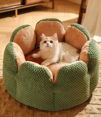 China Cat Flower Nest Cover Plush Winter Colorful Soft Warm Pet Bed Accessories Pet Supplies Dismountable Cute Removable Washable Dog Beds Accessories for sale