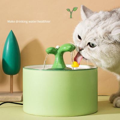 China Automatic Pet Cat Smart Water Feeder Pet Supplies Bowl Cat Drinking Automatic Electric Pet Ceramic Cat Water Dispenser for sale