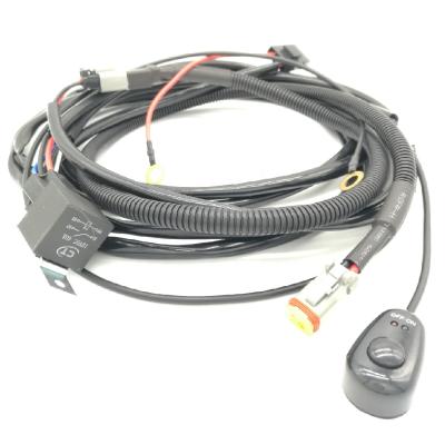 China Auto Easy Install 12V 24V LED Wiring Kit With Mouse Switch And 40A Auto Relay Fuse Box for sale