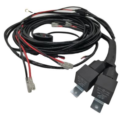 China High quality automobile dressers apply double relays car illuminated LED automotive wiring harness for sale