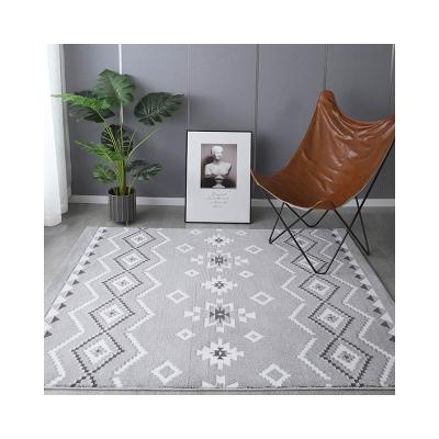 China Cushioned Area Floor Coverings Living Room Jacquard Carpet Pattern Modern Design Decor 3D Polyester Home Custom for sale