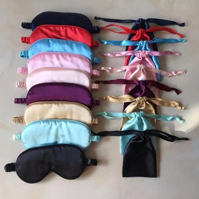 China Wholesale Anti-Puffiness Satin Sleep Eye Mask Eye Cover Satin Silk Eye Mask With Gift Bag for sale