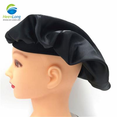 China 2022 New Checked Sale 2022 Nightcap Warm Practical Comfortable Waterproof Satin Hat Solid Color for sale