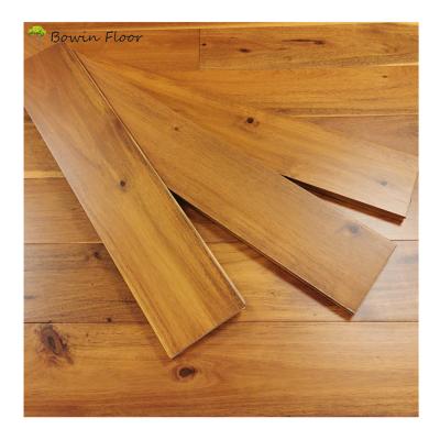 China Modern Natural Smooth Long Leaf Acacia Hardwood Flooring for sale