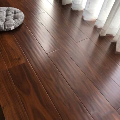 China Modern Hand Scuffed Asian Walnut Acacia Hardwood Flooring for sale