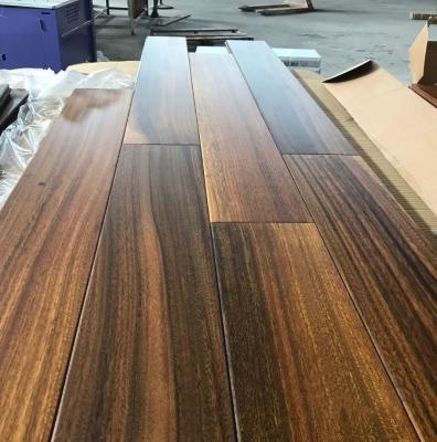 China 910 x 123 x 18 mm modern hardwood matte finish okan flooring from Guangzhou supplier for sale