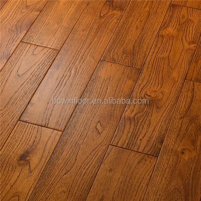 China Indoor Market Teak Wire Brush Gloss Teak Hardwood Flooring India Wood Panel for sale