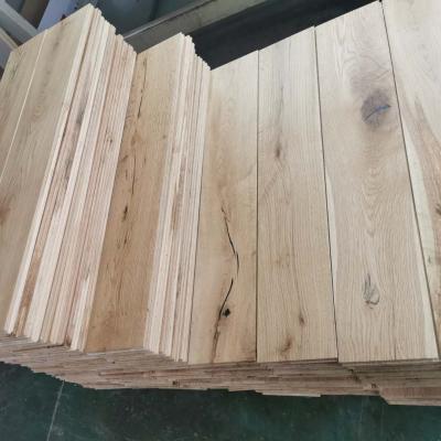 China 150 Mm Width Industrial Smooth Rustic Black Filler Oak Full Hardwood Flooring for sale