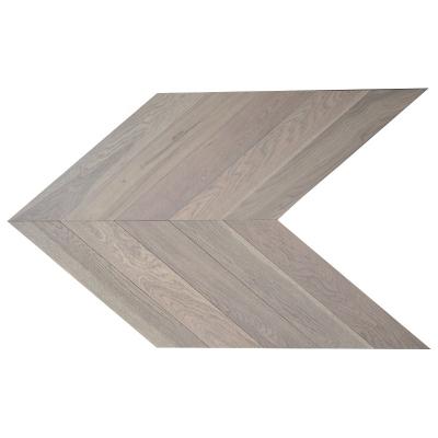 China Indoor brush gray oak chevron wood parquet for sale