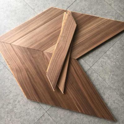 China Black Walnut 610 x 95 x 15 mm American Walnut Engineered Herringbone Parquet for sale