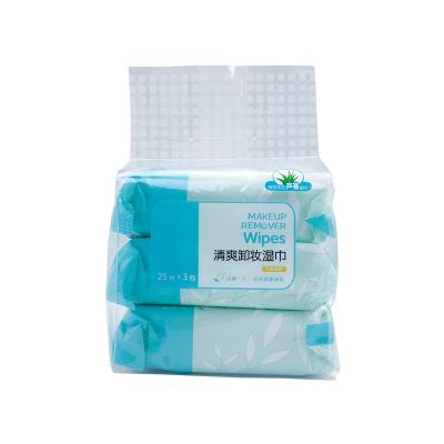 China Custom Logo Makeup Remover Cleansing Face Cloths Soft Disposable Wet Remover Cloths for sale