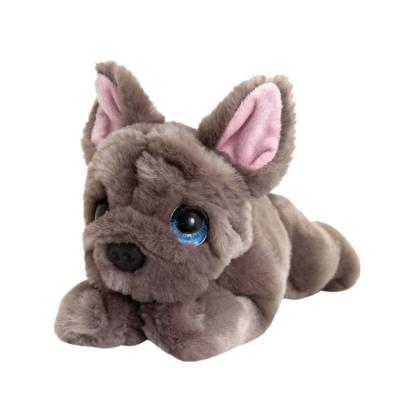 China Promotional Realistic Vivid Stuffed Husky Cuddle French Bulldog Plush Microwavable Toy Simulation Plush Toy Eco-friendly Material Wholesale à venda