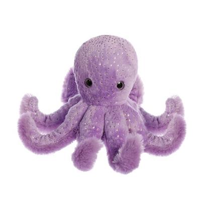 China 2020 Best Eco-friendly Material Sea Animal Products Furry Stuffed Octopus Plush Toys Purple Bean Filled Plush Toy for sale