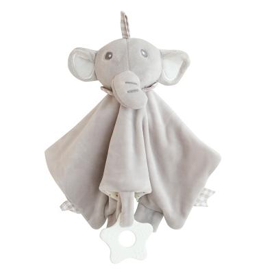 China OEM Super Soft Animal Head Elephant Soft Blanket Custom Security Blanket Eco-Friendly Plush Material for sale