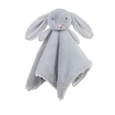 Cina Wholesale Gray Bunny Rabbit Baby Security Blanket Soft Toys From OEM Eco-friendly Material Factory in vendita