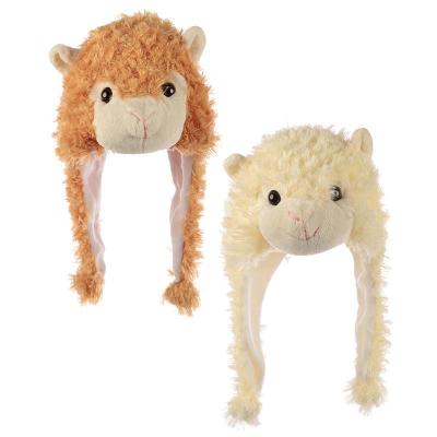 China COMMON Llama Soft Plush Hat Stuffed Animal Hat For Winter for sale