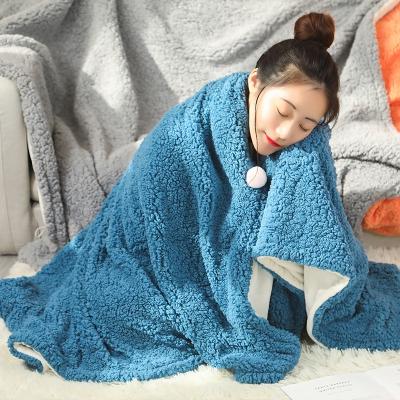 China Fire Retardant Soft Cozy Coral Fleece Blanket For Bed And Sofa Grid Blankets Custom Winter Plush Tippet Double for sale