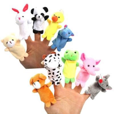 China Eco-Friendly Lion Finger Puppet Plush Toy Colorful Material Cartoon Finger Plush Educational Puppet Doll Kids Animal Eco-friendly Toy for sale