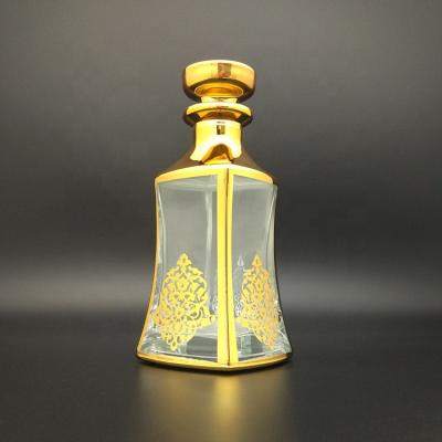 China Cosmetic Low Price Glass Special Shape Aroma Reed Diffuser 150ml 250ml Perfume Bottle With Glass Lid for sale