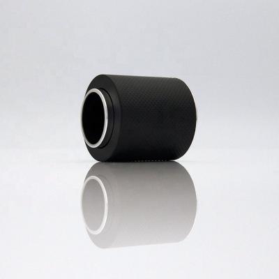 China Non Spill 2021 Good Quality Popular Round Perfume FEA15 Black Plastic Caps With Extra Weight for sale