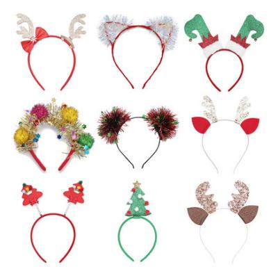 China Cute Fashion Designer Jachon Christmas Party Holiday Headbands Christmas Head Hat Toppers Flexibility To Fit All Sizes For Annual Holiday for sale