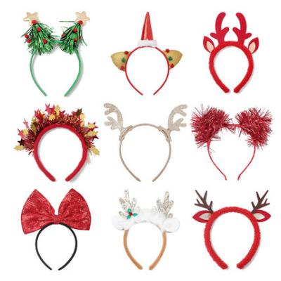 China Cute Fashion Designer Jachon Christmas Party Holiday Headbands Christmas Head Hat Toppers Flexibility To Fit All Sizes For Annual Holiday for sale