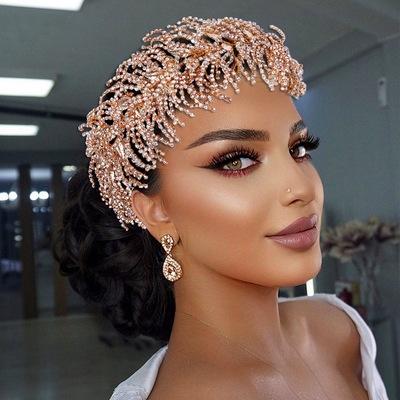 China Jachon Elegant Wedding Headband for Brides Bridal Headpieces Wedding Rhinestone Bridal Hair Accessories for sale