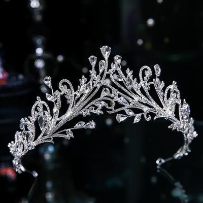 China Fashionable Jachon Women's Pageant Crowns Rhinestones Crystal Tiaras Crown For Wedding Elegant Bridal Headpiece for sale