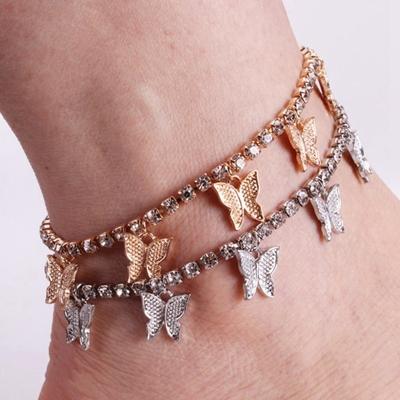 China Jachon Environmental Friendly Fashion New Design Women Anklet Full Bling Crystal Tennis Chain Anklet for sale