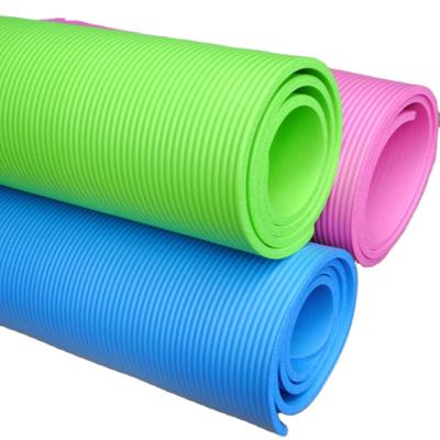 China NBR Non-Slip Yoga Exercise Mat Cheap Foldable 10 Mm Thickness Non-Slip Yoga Mat for sale